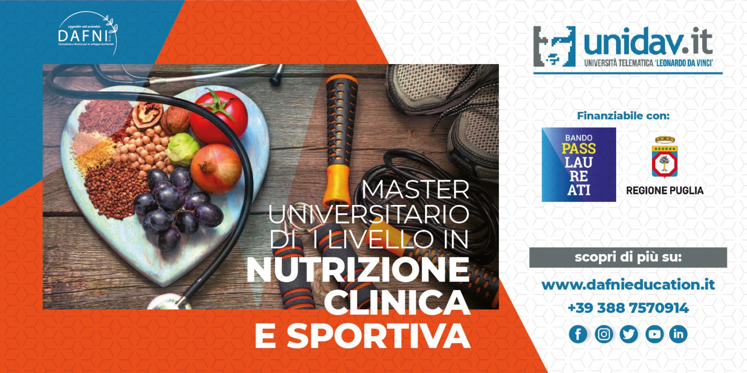 MASTER 13/06/2022 di prossima attivazione “Nutrizione Clinica e